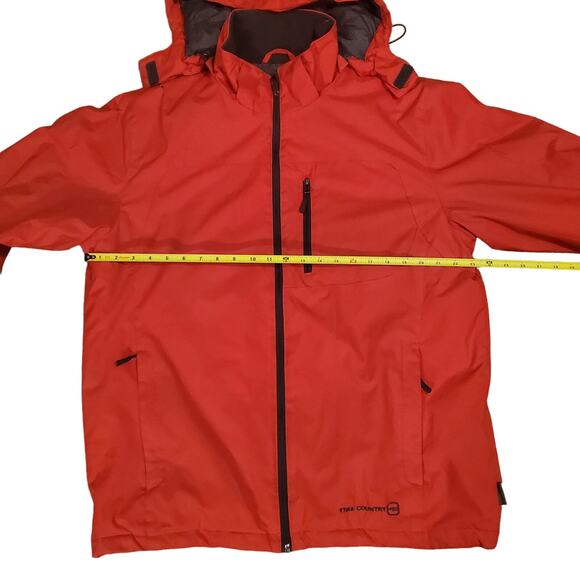 Free Country Live In It Men Medium Water Resistant Wind Breaker Red Zip - Picture 10 of 16